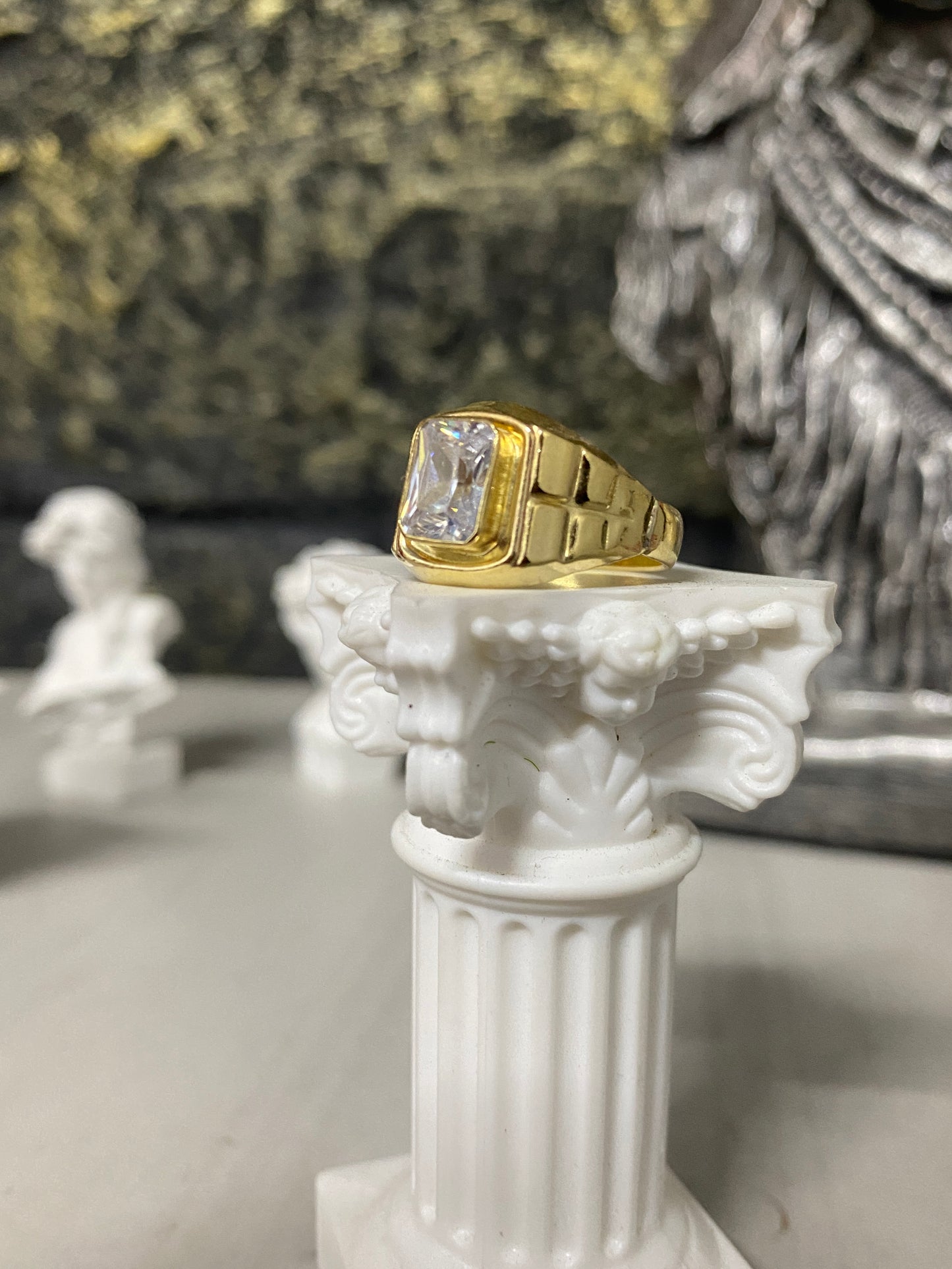 Anillo Circon grande Troquelado