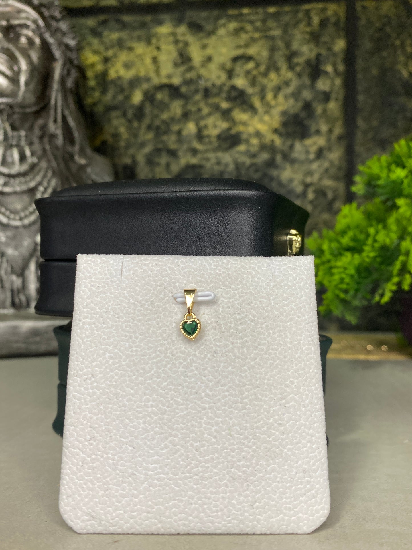 Dije Corazon circon verde mini