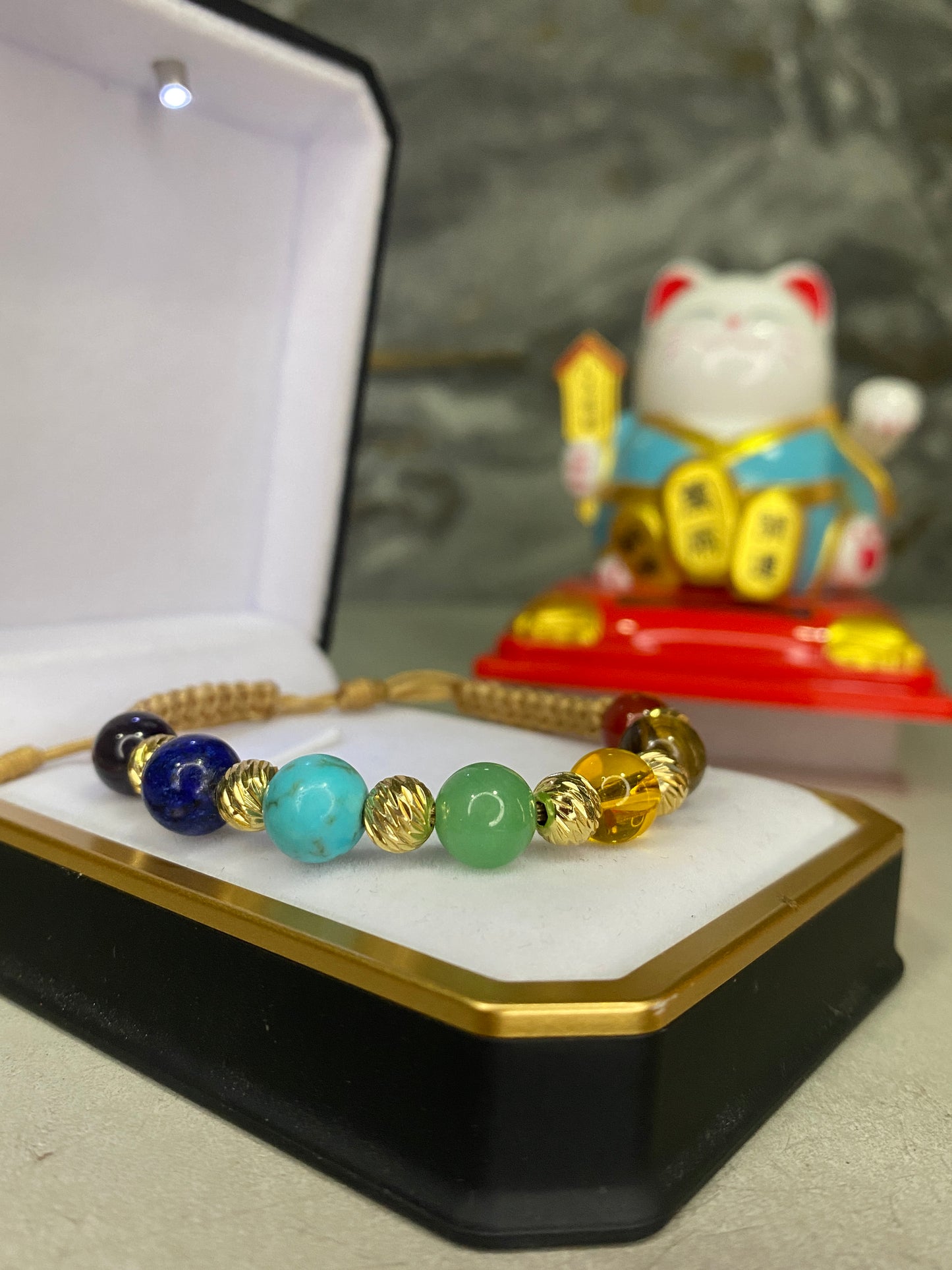 Pulsera 7 Chakras #6 Tipo Oro