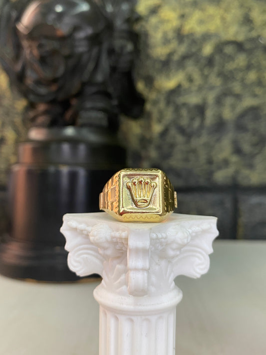 Anillo Rolex cuadrado Troquelado Talla 9
