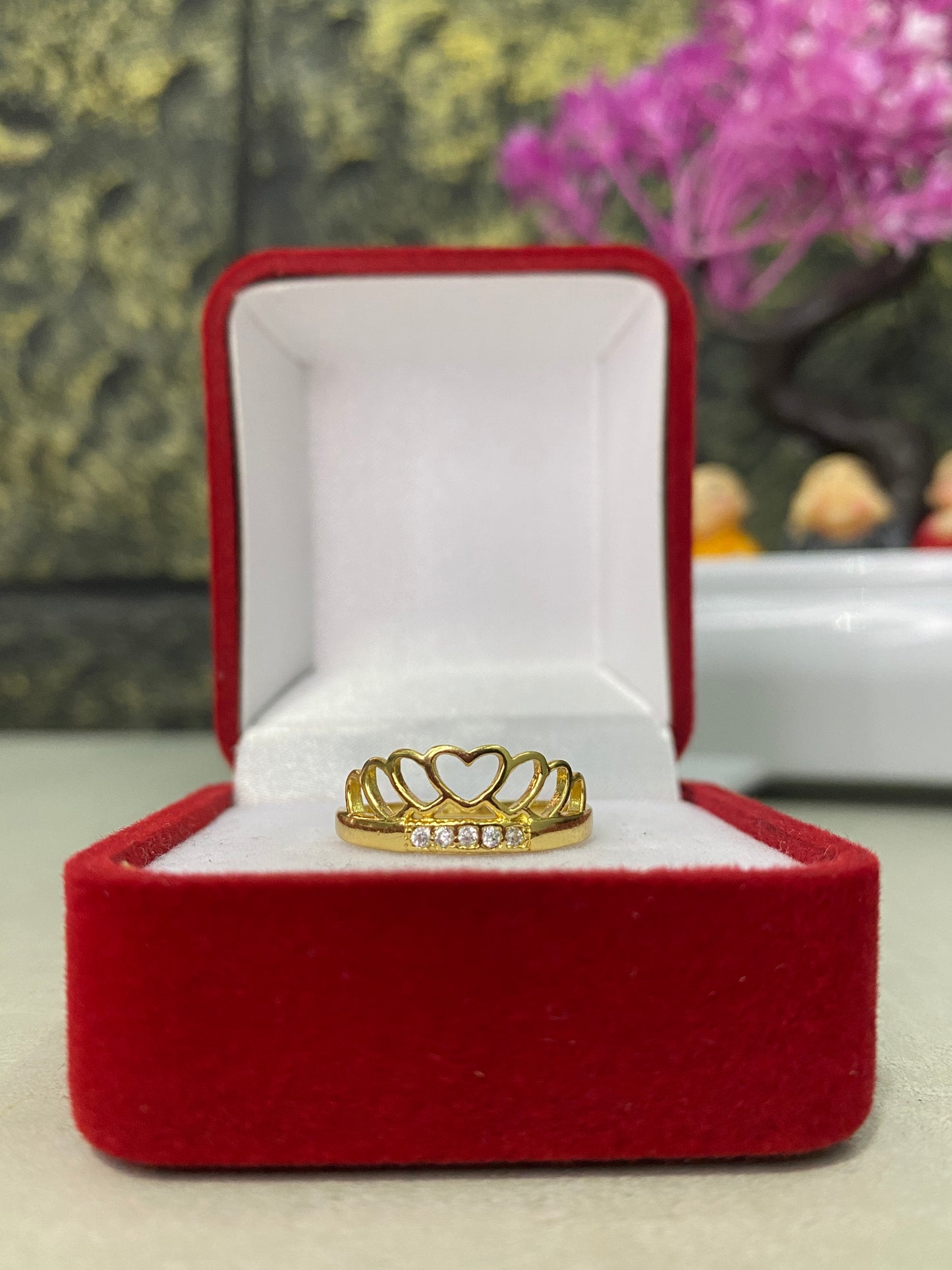 Anillo Importado Corona Circonado Talla 8