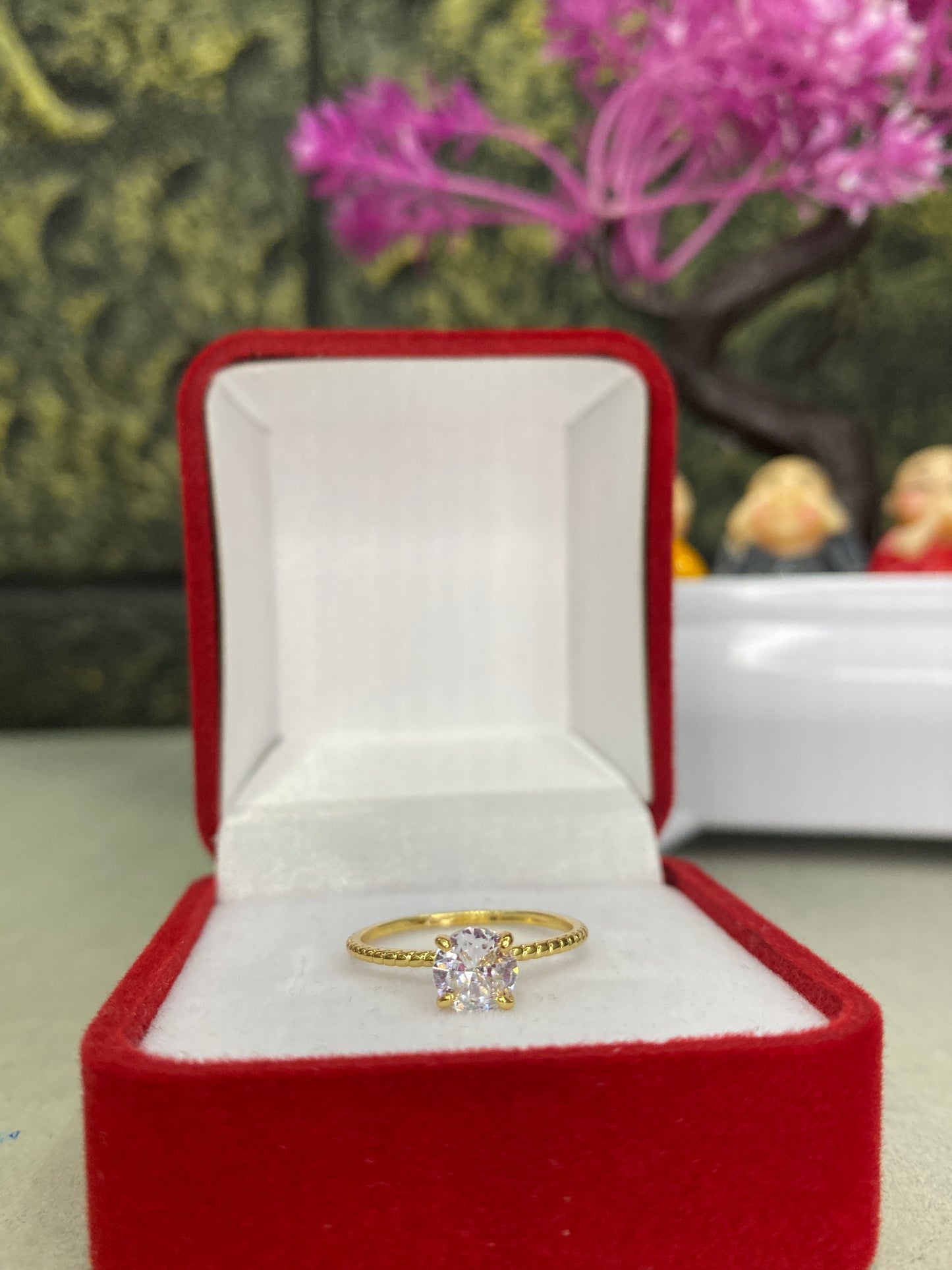Anillo Importado Solitario Delgado Talla 7