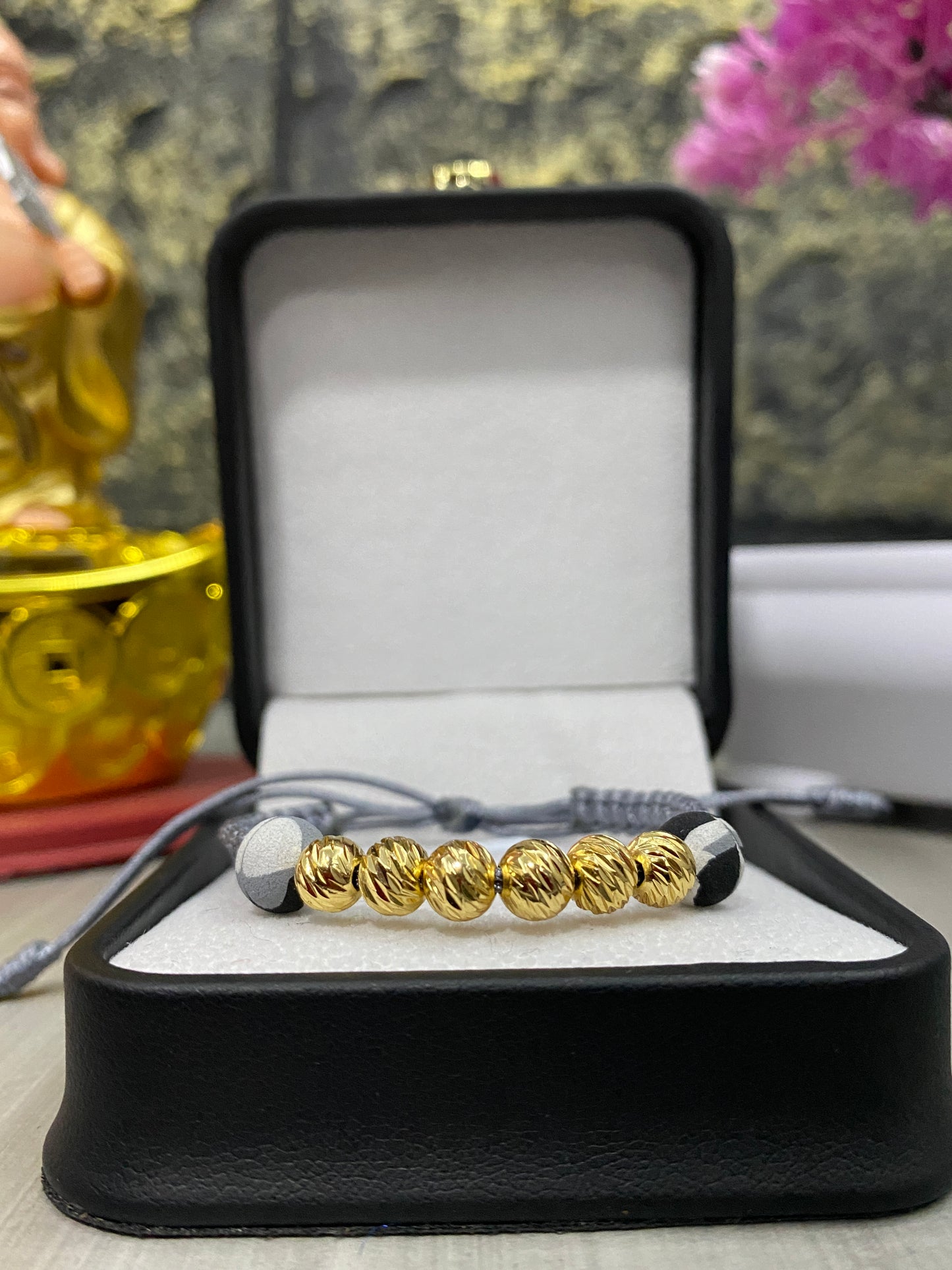 Pulsera 6 balines #6 tipo oro