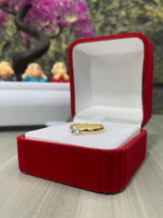 Anillo Solitario Circon blanco Talla 6