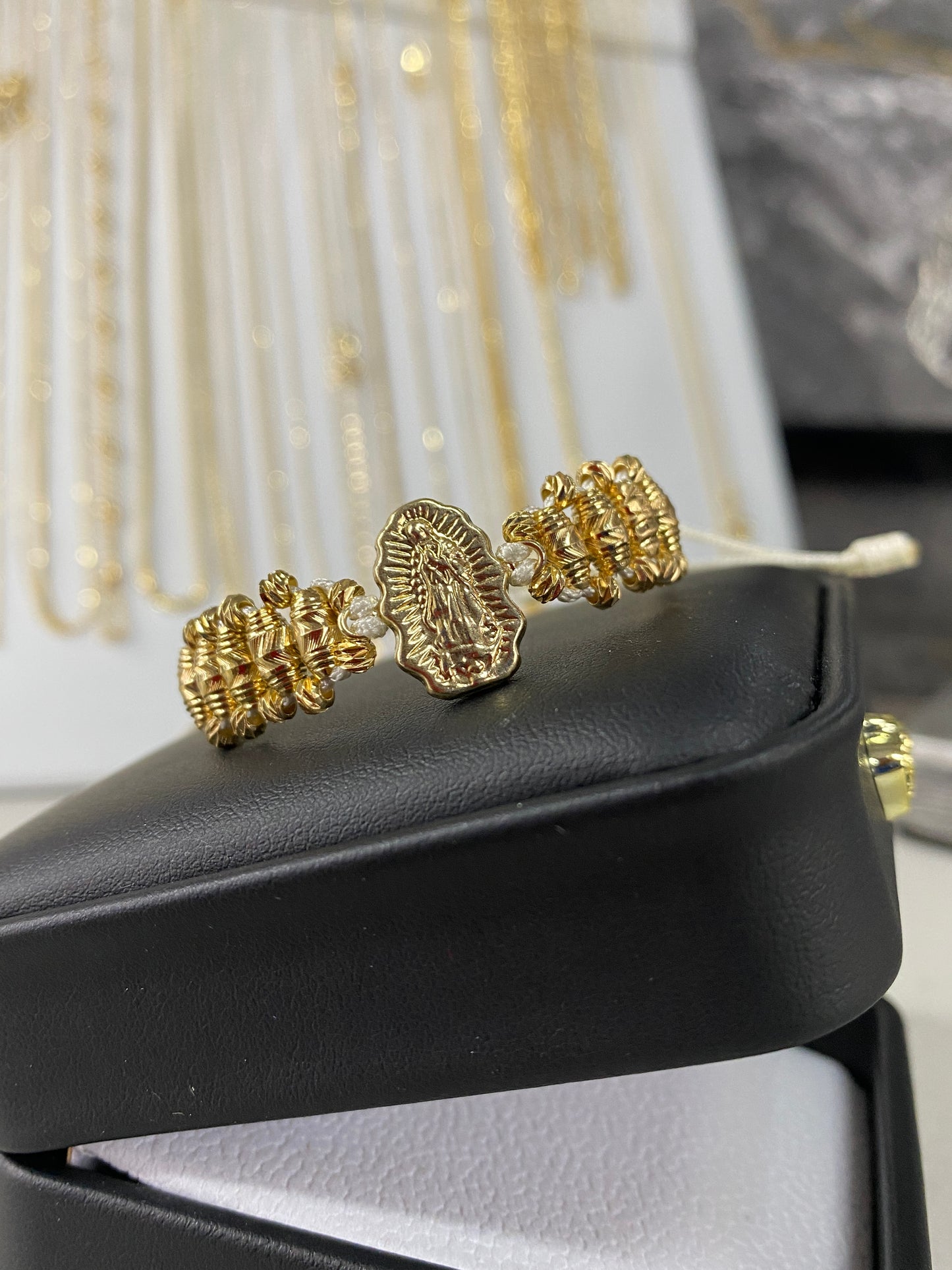 Pulsera barril 3 carriles Guadalupe silueta grande 👸🏻
