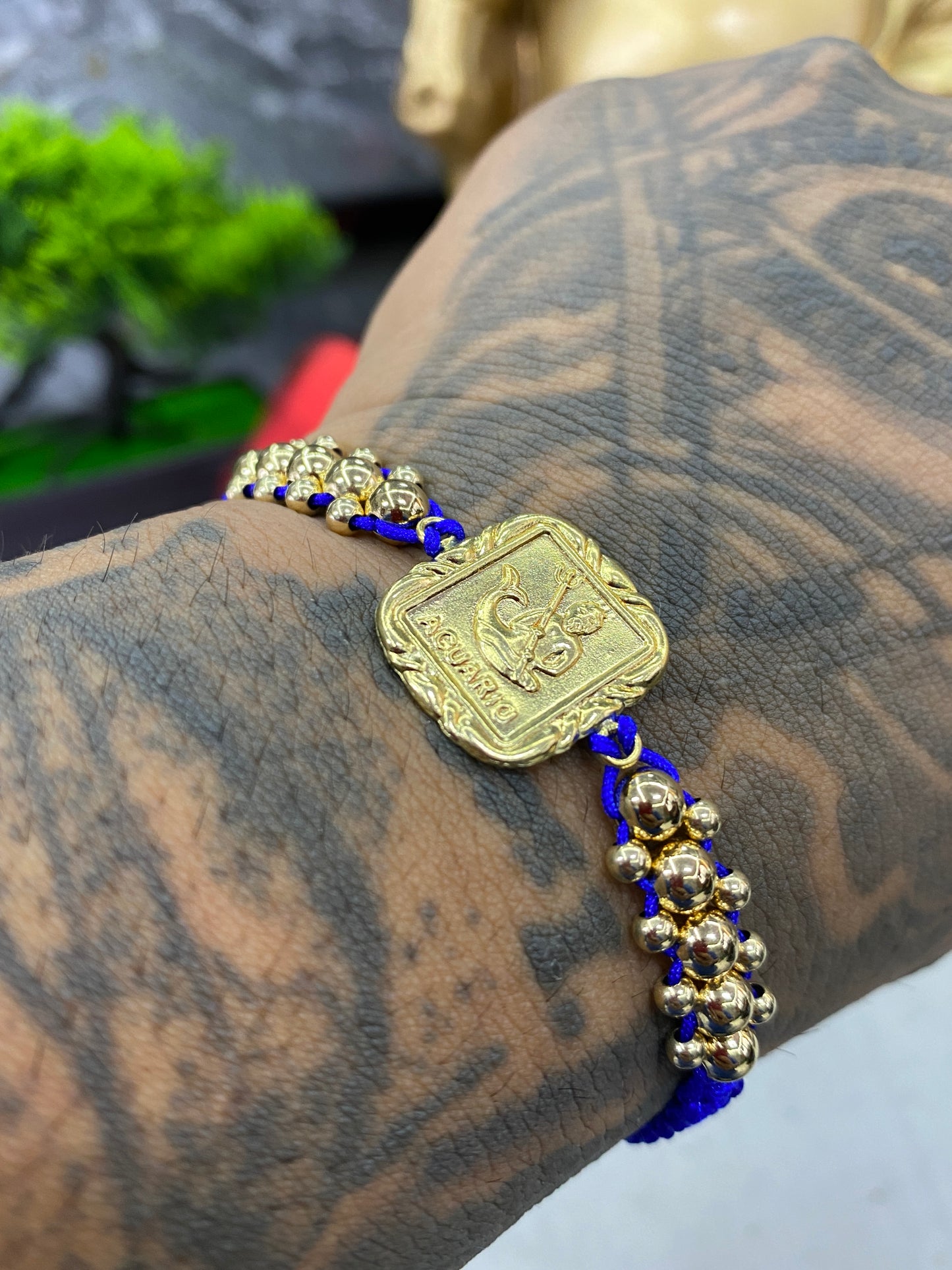 Pulsera zodiacal 3 carriles lisa ACUARIO