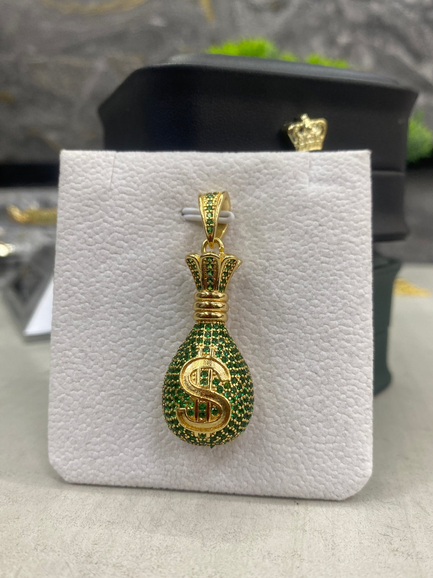 Dije Bolsa de dinero circonada grande