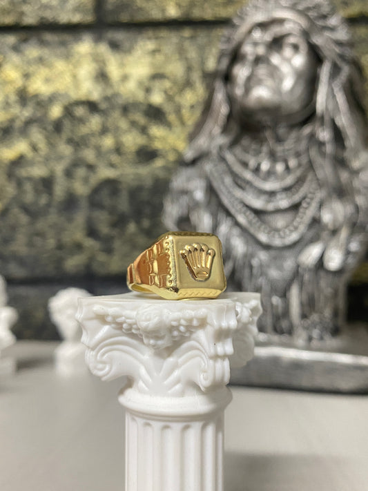 Anillo Rolex cuadrado Troquelado