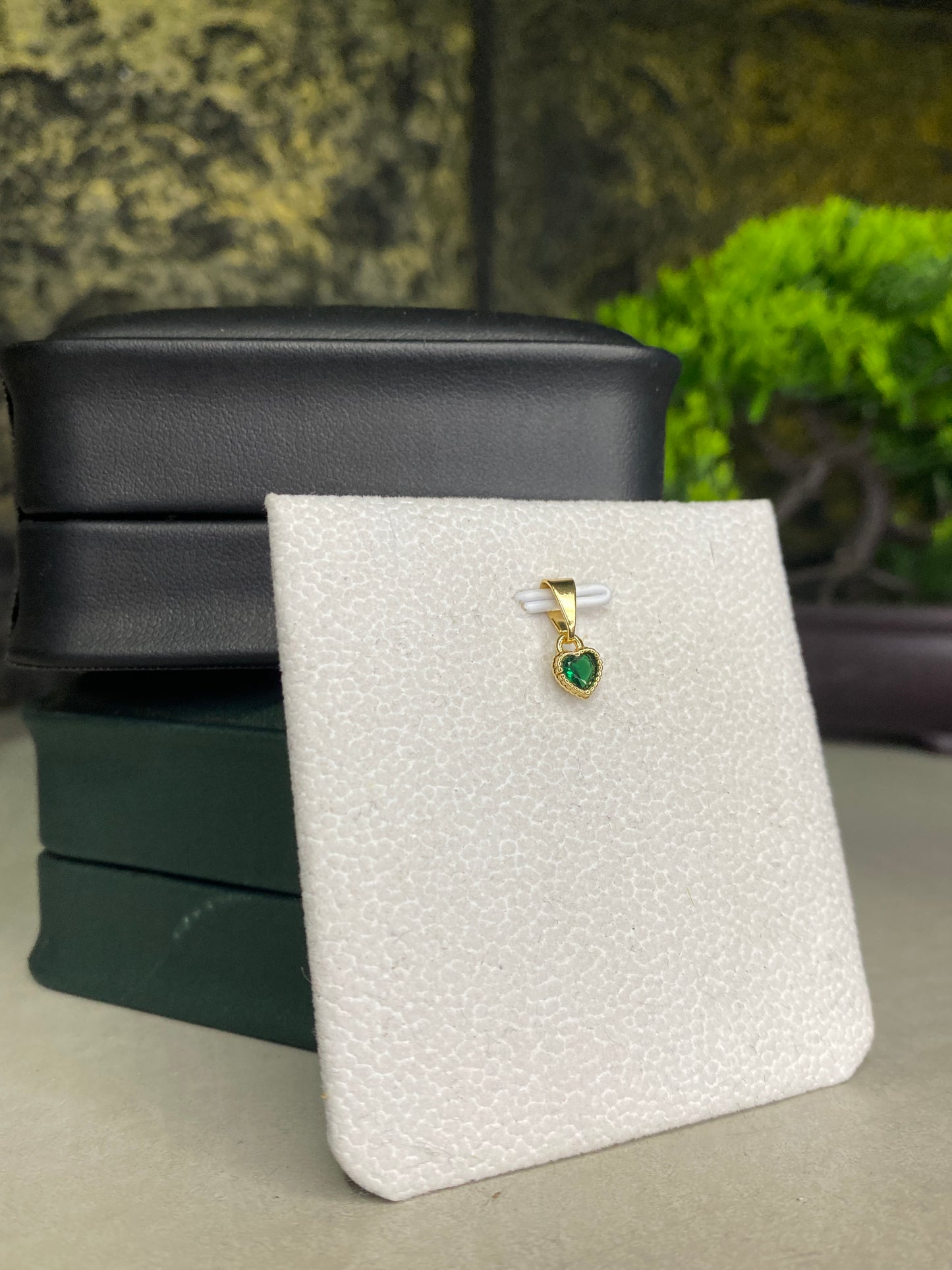 Dije Corazon circon verde mini