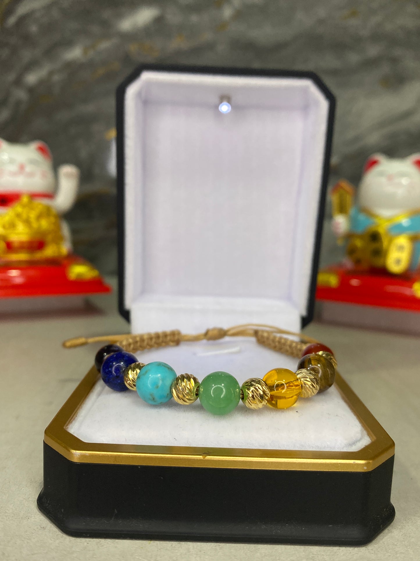 Pulsera 7 Chakras #6 Tipo Oro