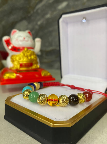 Pulsera 7 Chakras #8 Tipo Oro