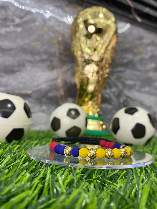 Pulsera Selección Colombia sencilla #6 tipo Oro