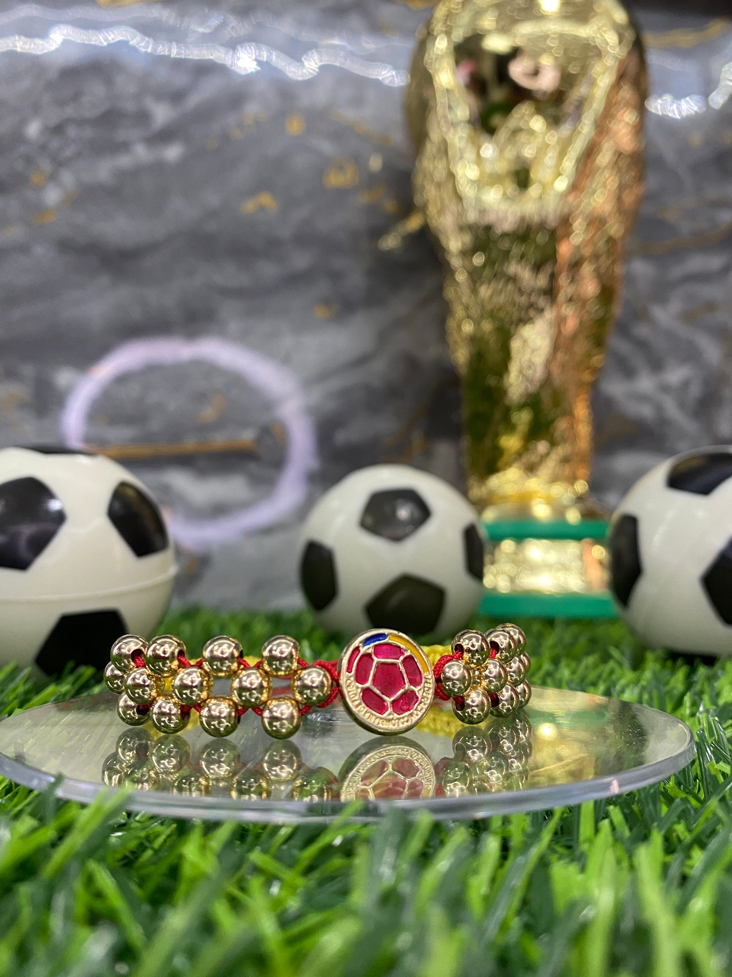 Pulsera Selección Colombia 3 carriles #5 lisa