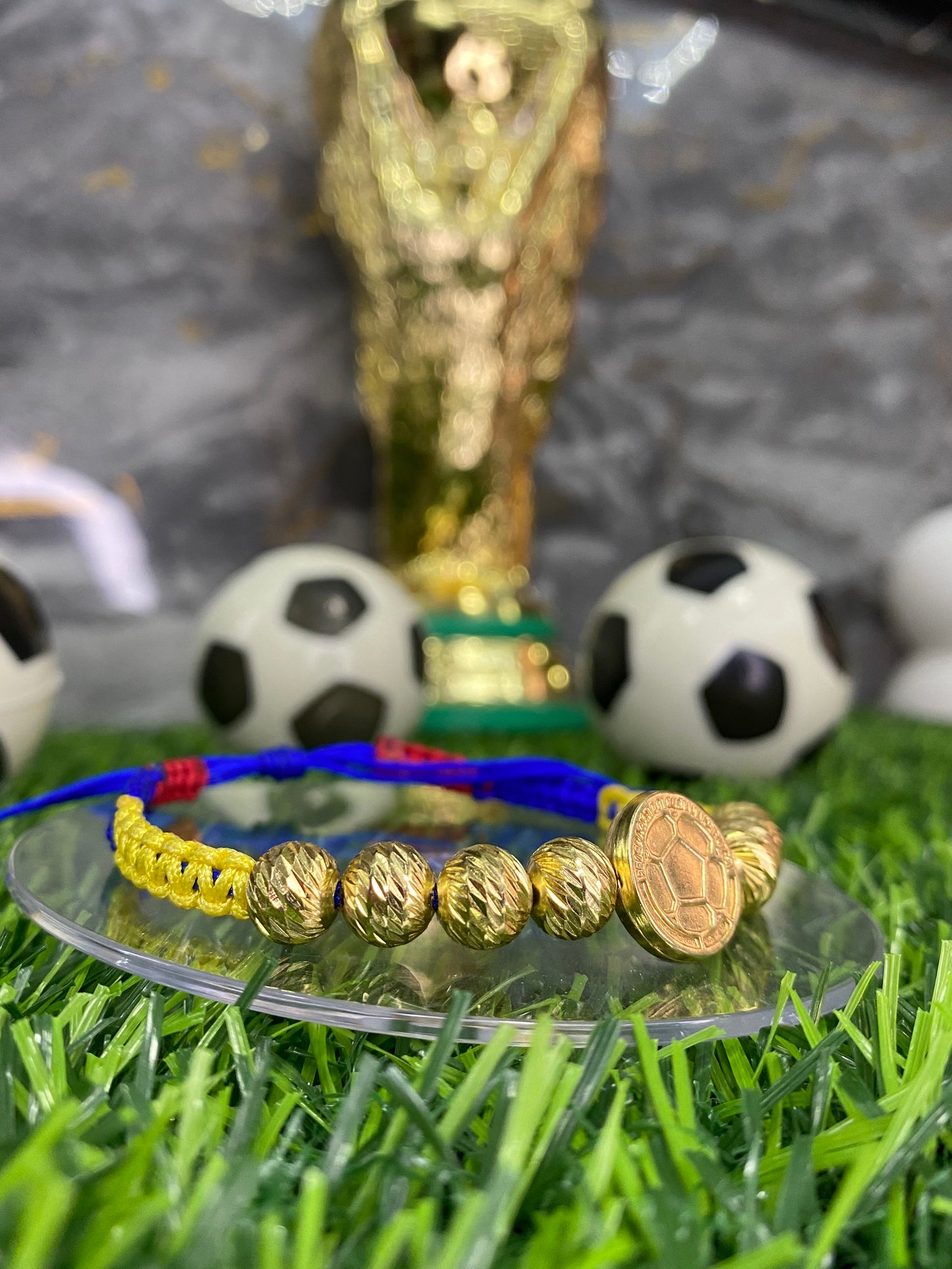 Pulsera Selección Colombia #8 tejido tricolor