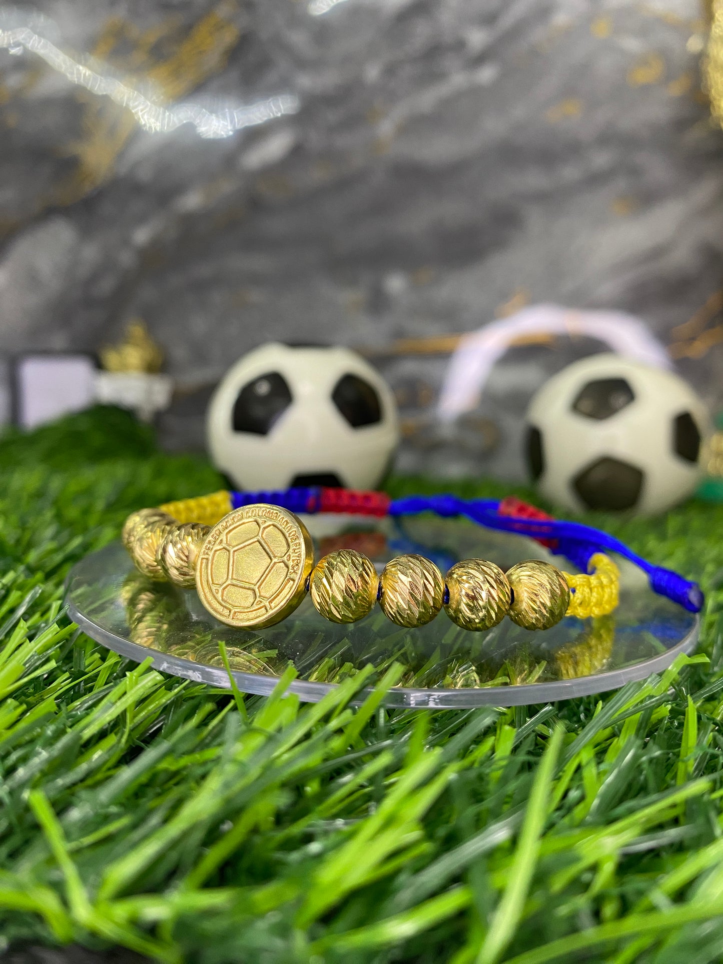 Pulsera Selección Colombia #8 tejido tricolor