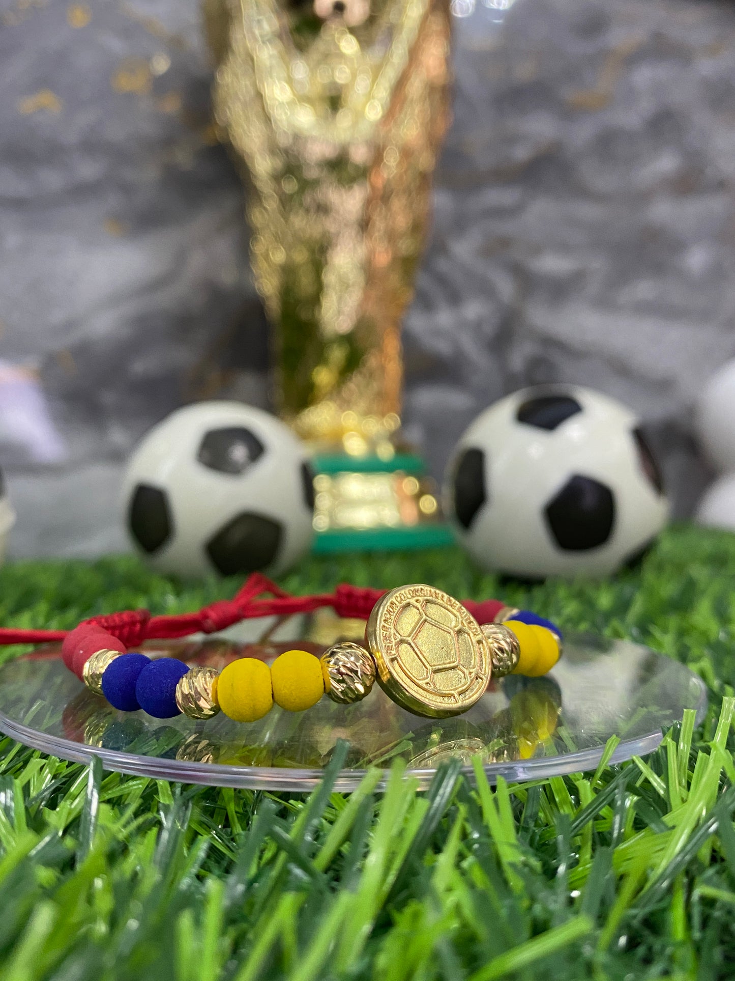 Pulsera Selección Colombia #5 Diamantada y #6 Tipo oro