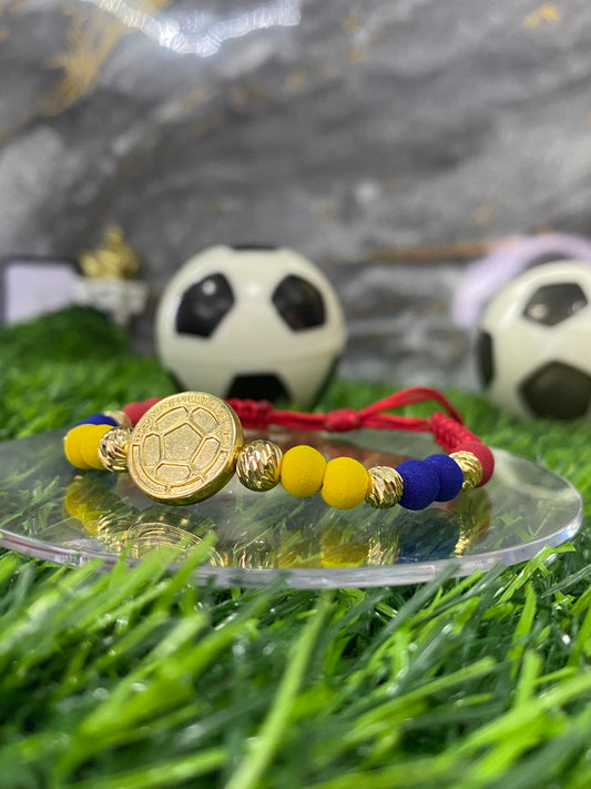 Pulsera Selección Colombia #5 Diamantada y #6 Tipo oro