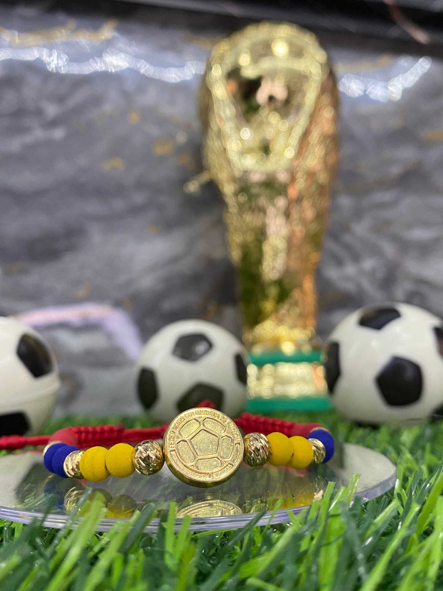 Pulsera Selección Colombia #5 Diamantada y #6 Tipo oro