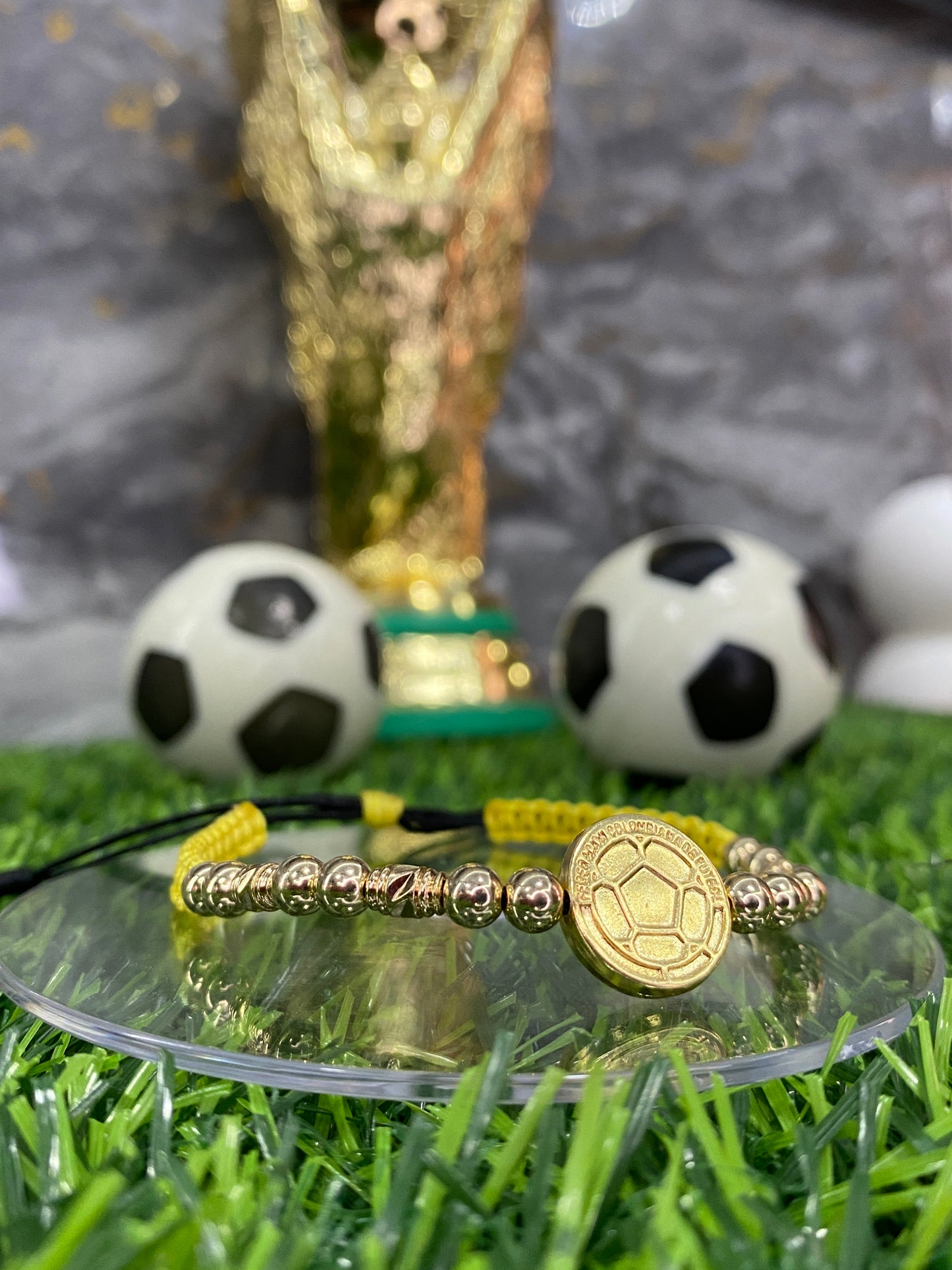 Pulsera Selección Colombia lisa con barriles