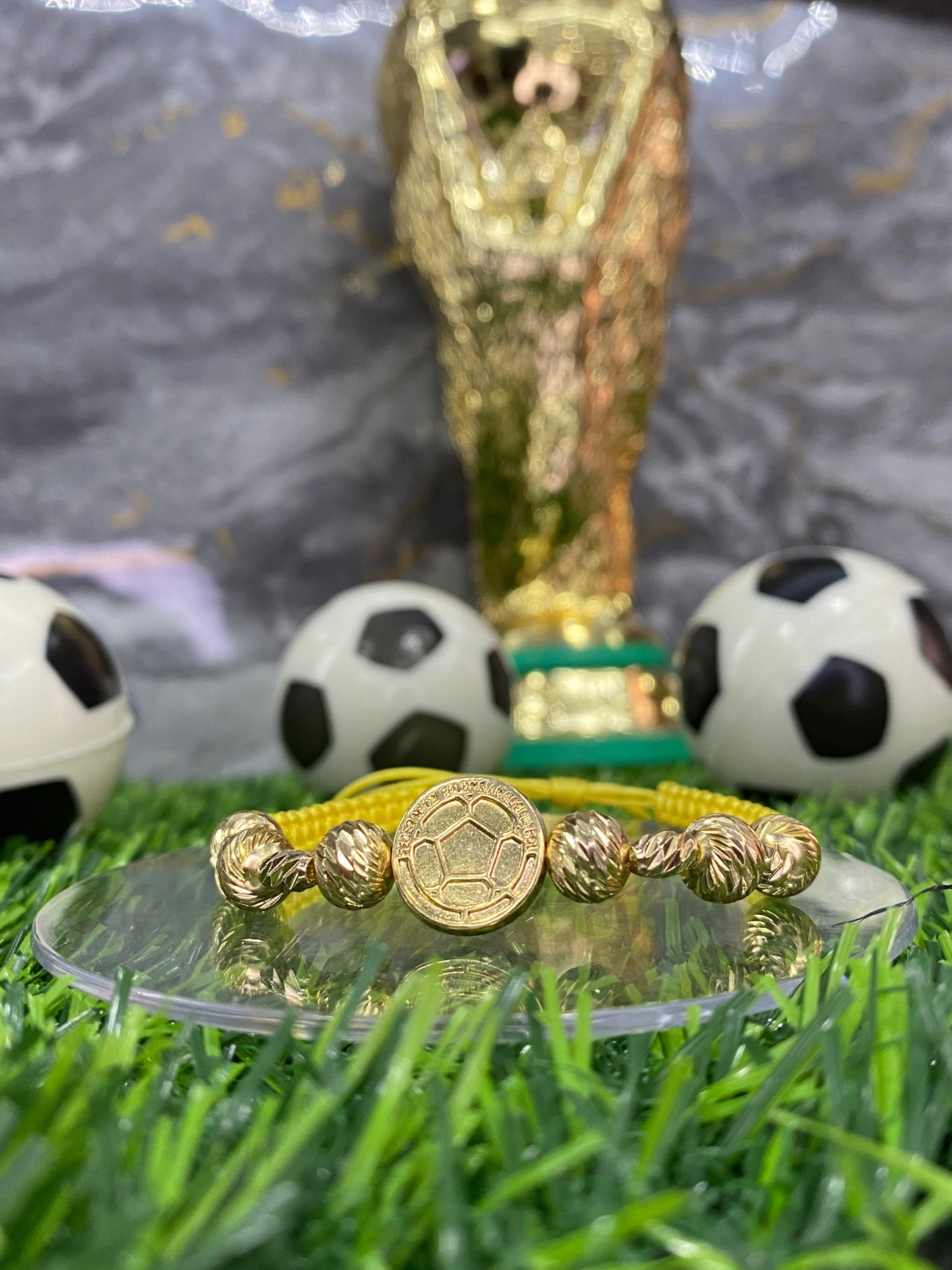 Pulsera Selección Colombia #8 y barriles tipo Oro