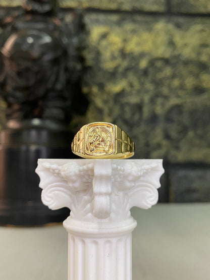 Anillo Equino Troquelado Talla 9,5