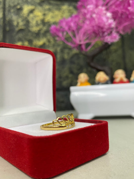 Anillo Importado Corona Circonado Talla 8