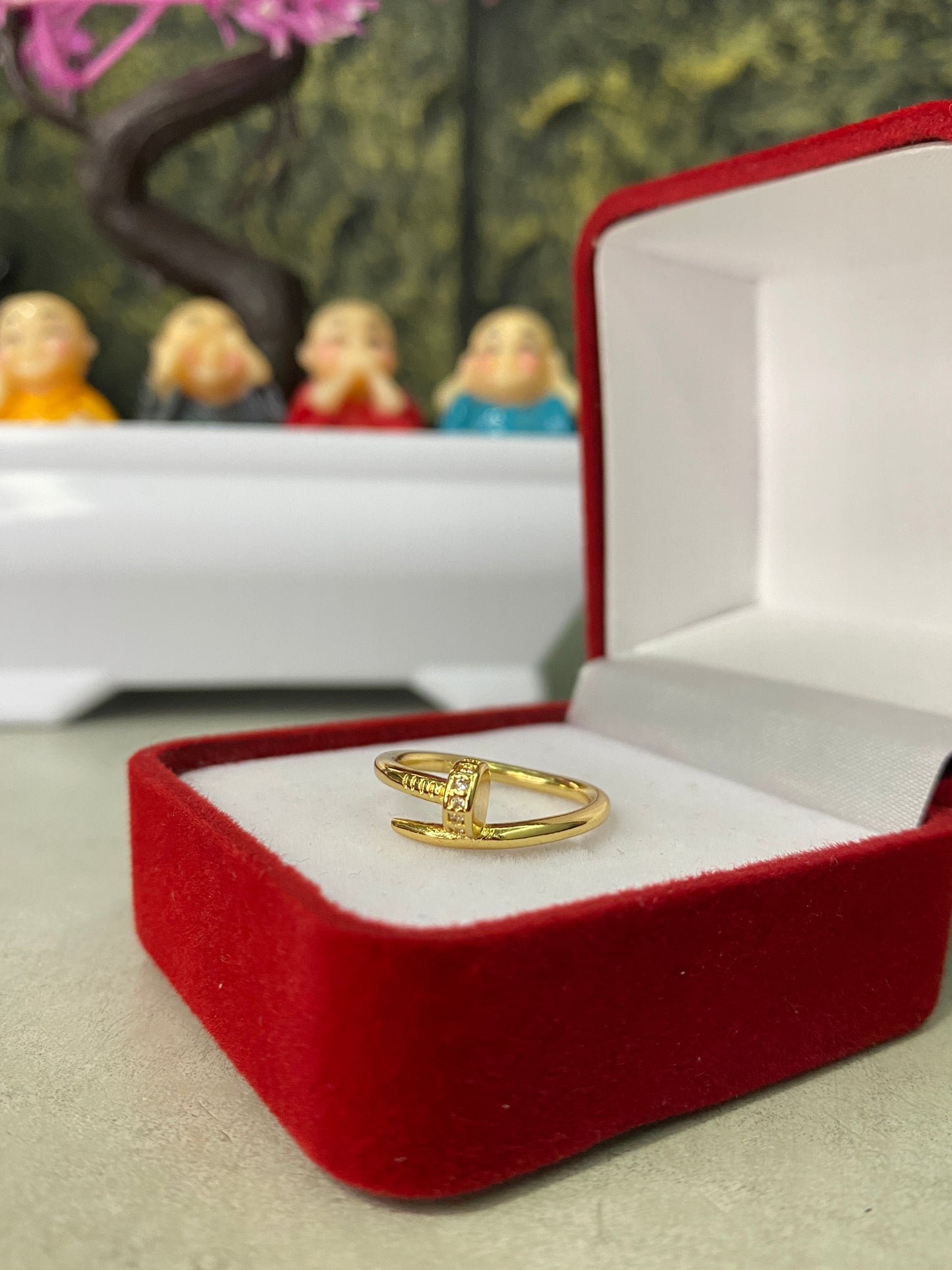 Anillo Importado Clavo circonado Talla 5