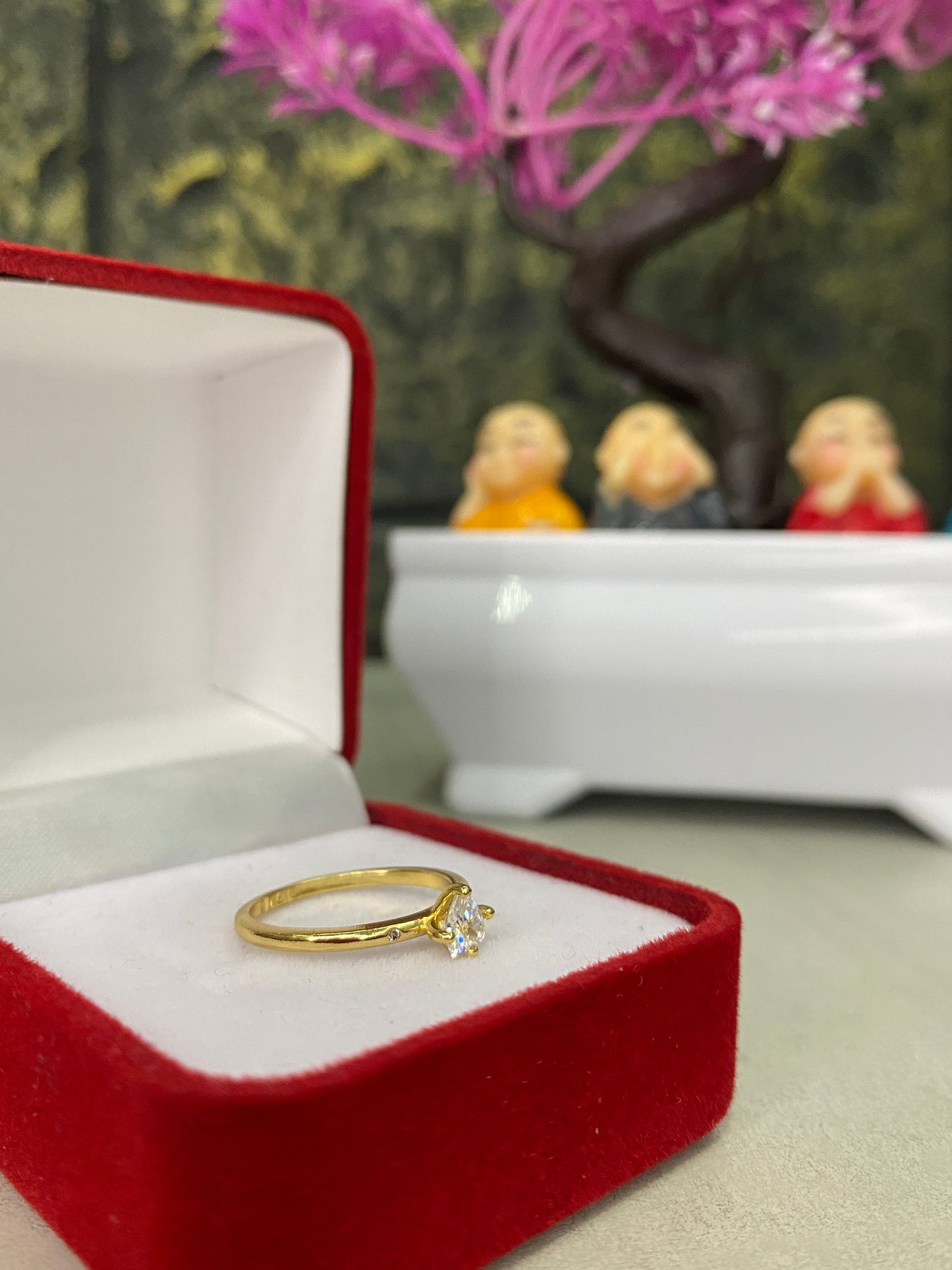 Anillo Importado Circon corazón Talla 6