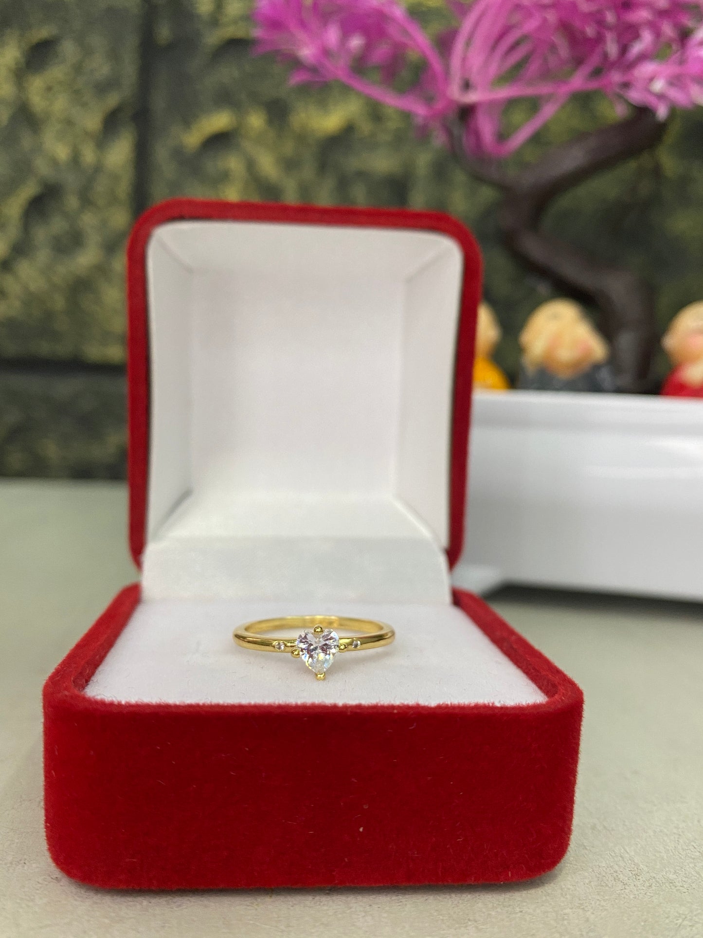 Anillo Importado Circon corazón Talla 6