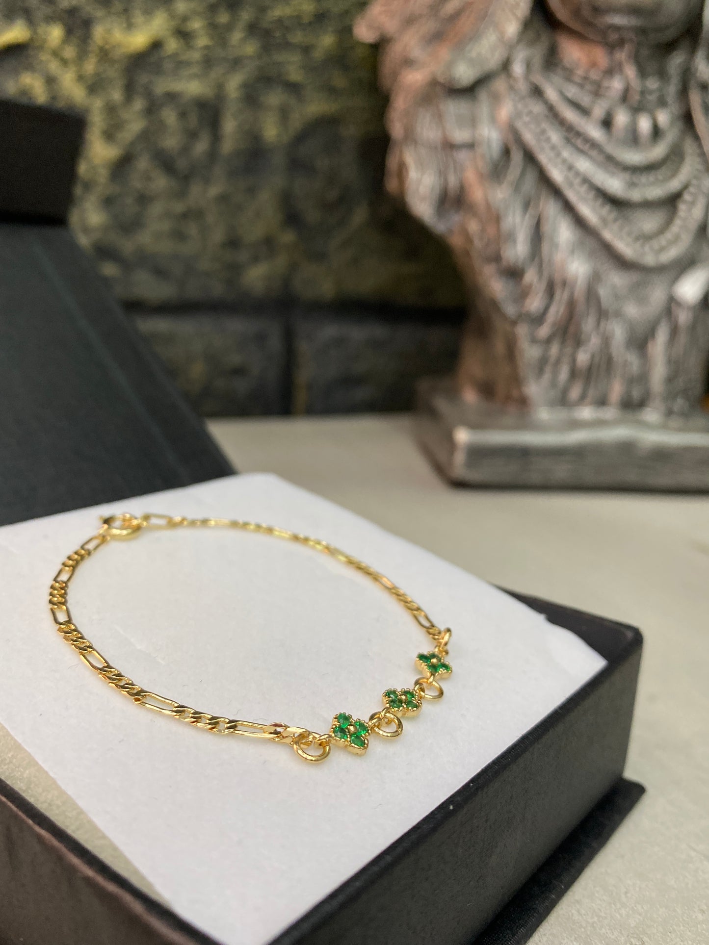 Pulso Cartier Van Cleef circonado verde mini