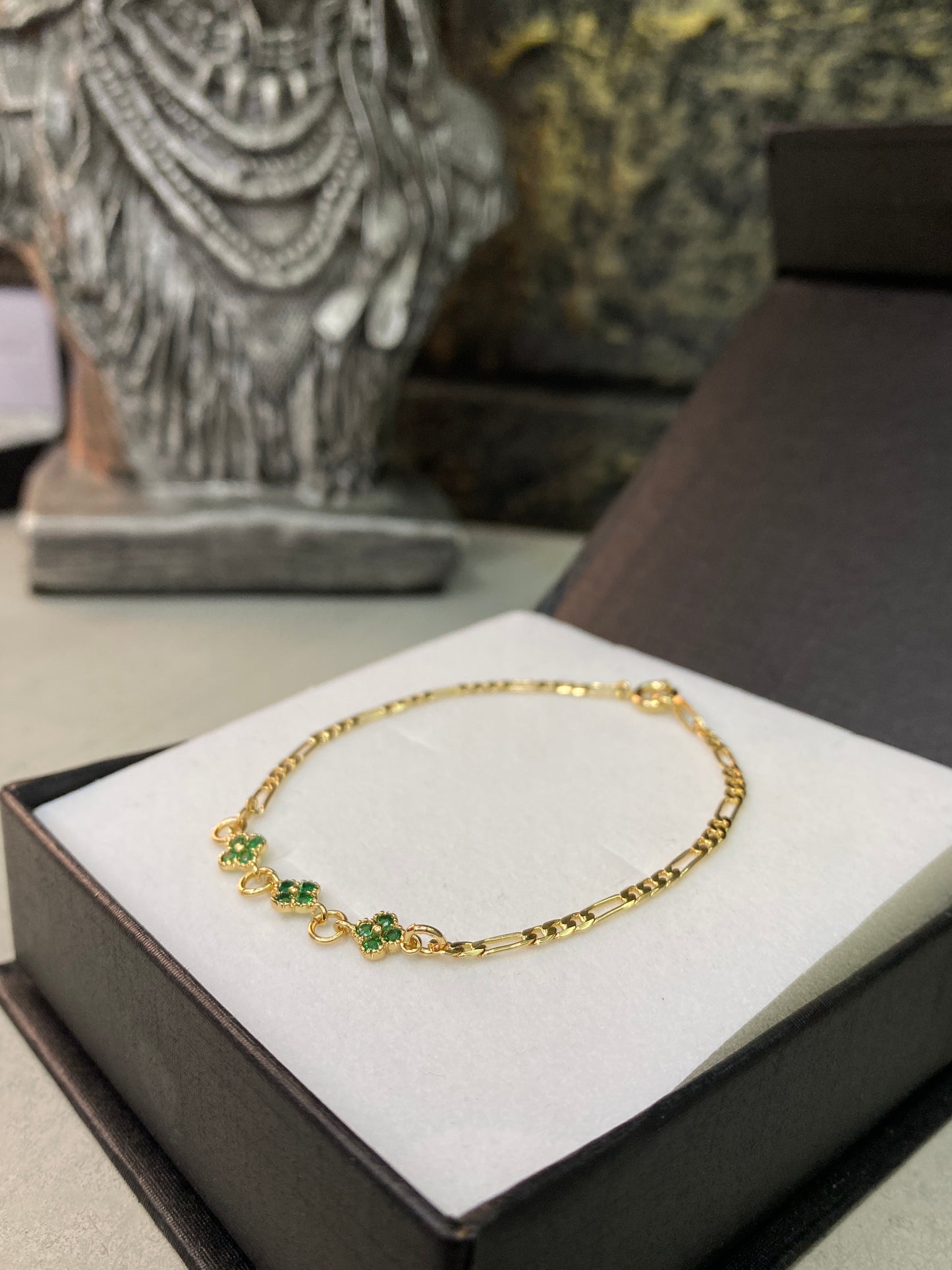 Pulso Cartier Van Cleef circonado verde mini
