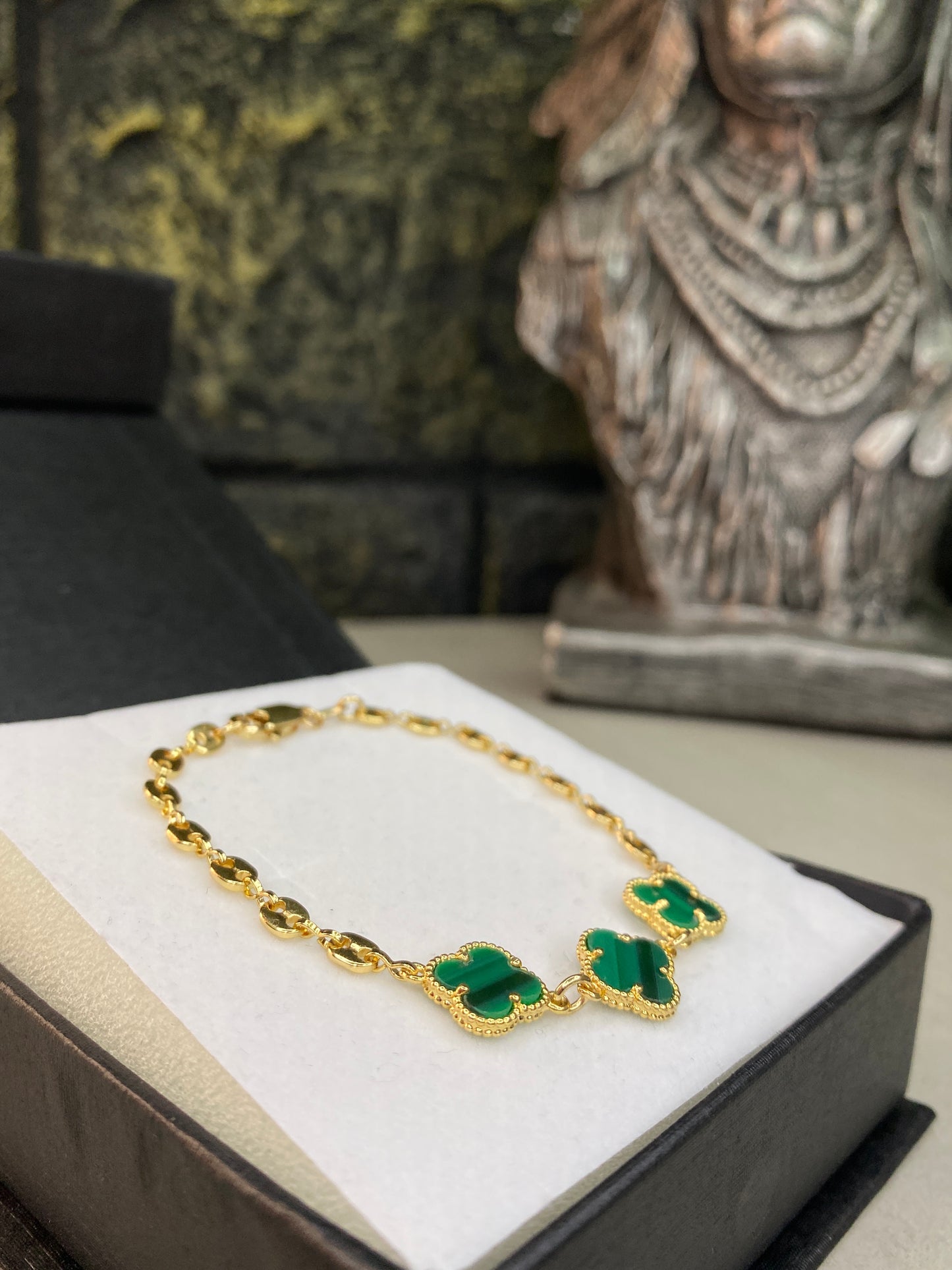 Pulso Gucci Van Cleef verde Grande