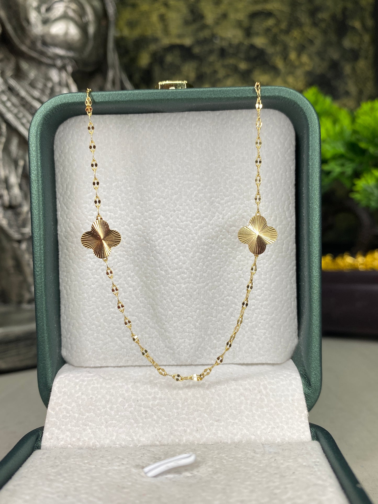 Cadena Importada Crispeta Van Cleef diamantados 50 CM