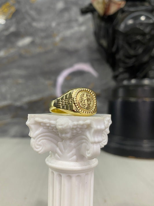Anillo San Benito Troquelado Talla 7