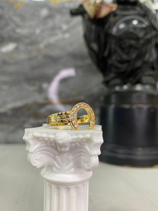 Anillo Importado Herradura Circonada Talla 10,5