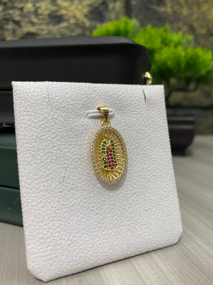 Dije Guadalupe Ovalada circones