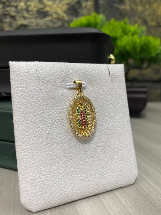 Dije Guadalupe Ovalada circones
