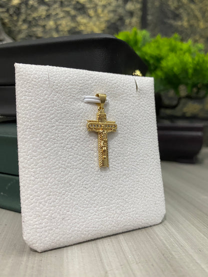 Dije Crucifico inri circones blancos