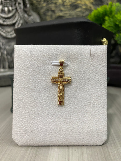 Dije Crucifico inri circones blancos