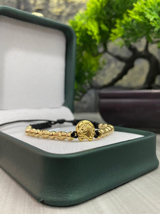 Pulsera equina lisa y barriles importados