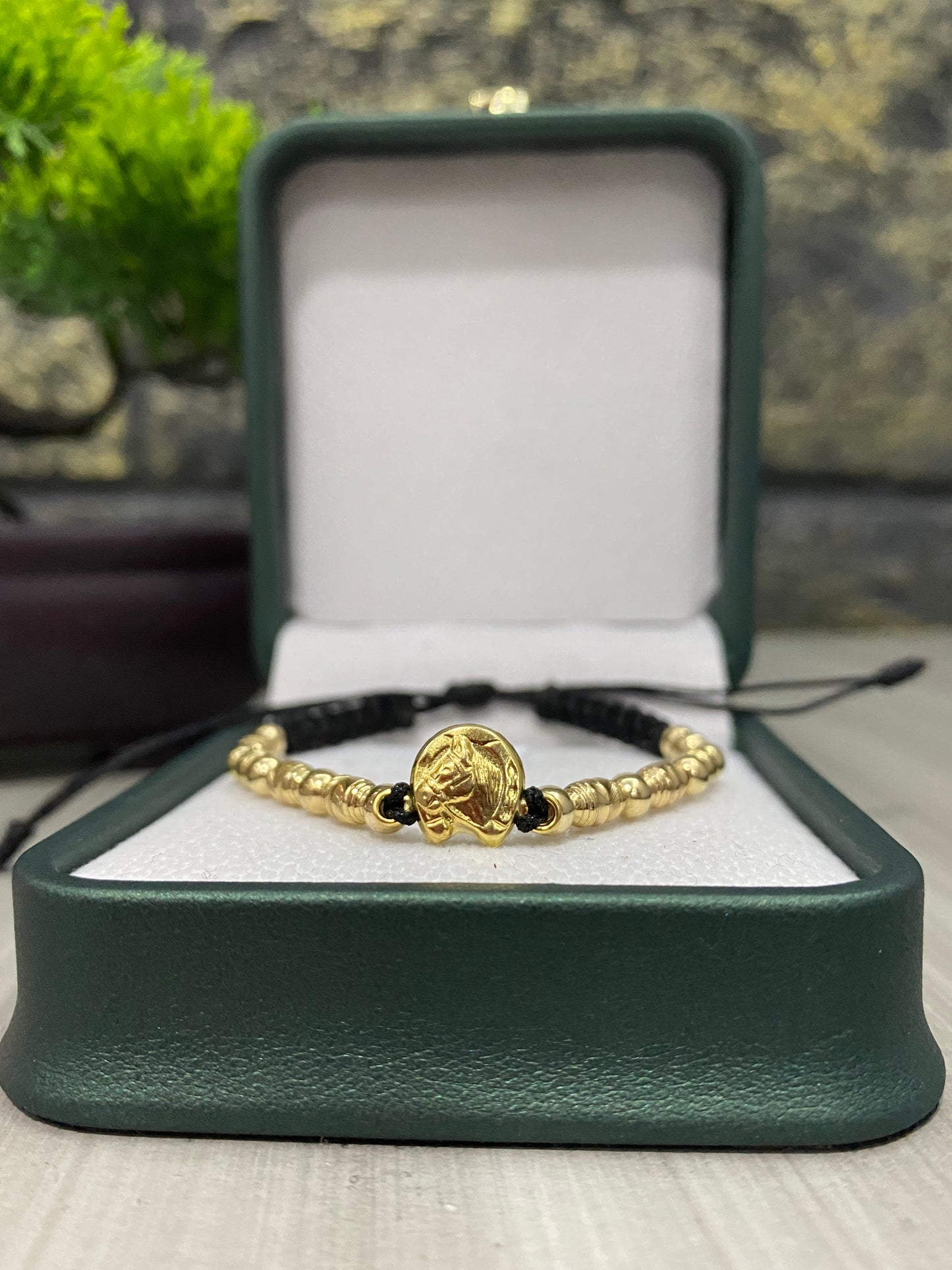 Pulsera equina lisa y barriles importados