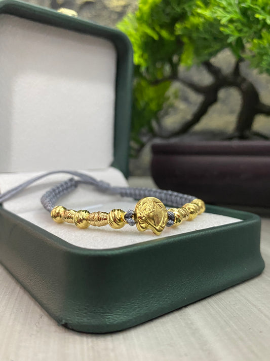 Pulsera equina diamantada y barriles