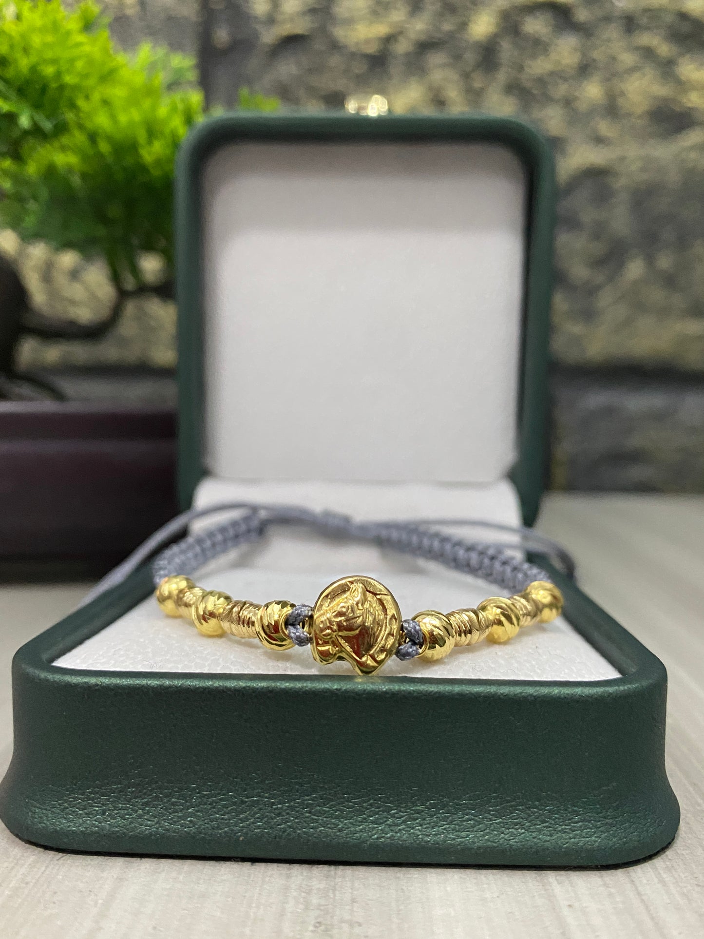 Pulsera equina diamantada y barriles