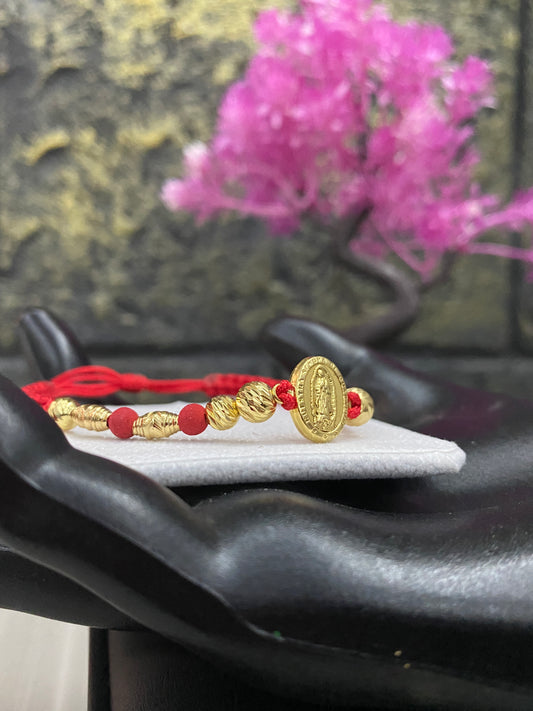 Pulsera Guadalupe diamantada y barriles importados
