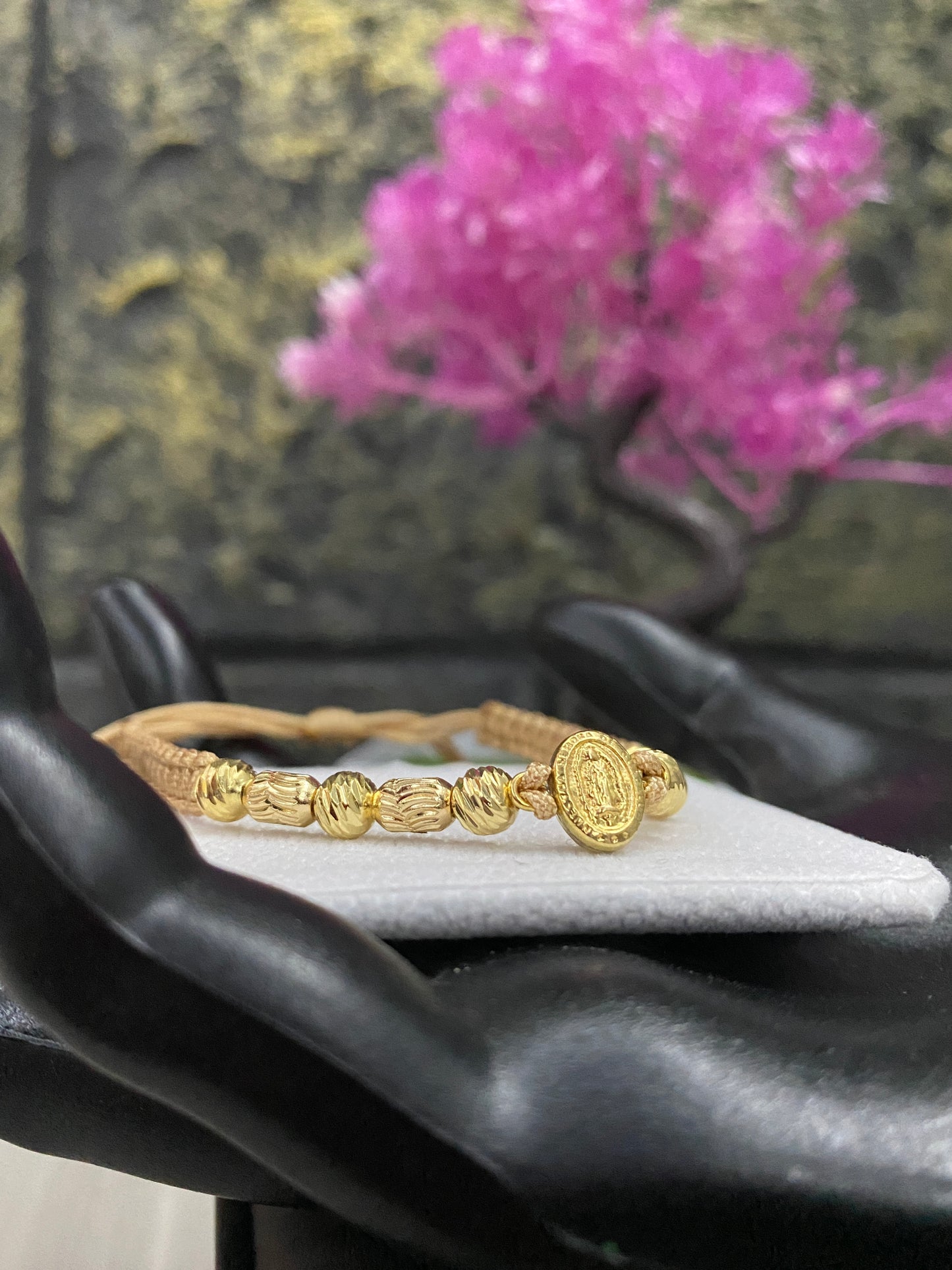 Pulsera Guadalupe barriles y #5 diamantados