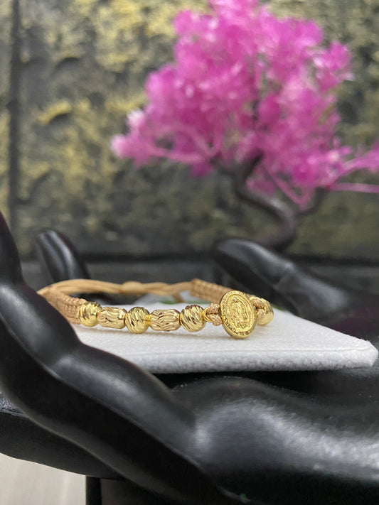 Pulsera Guadalupe barriles y #5 diamantados