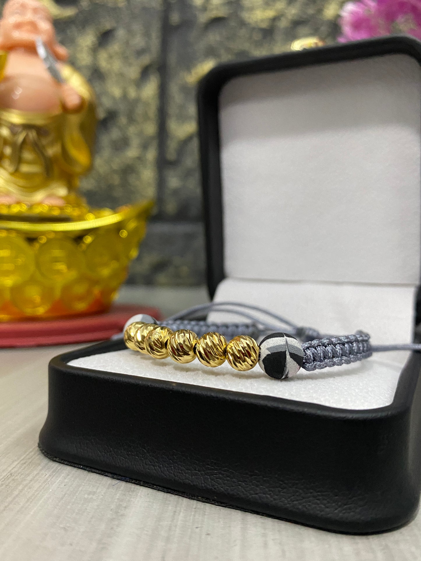Pulsera 6 balines #6 tipo oro