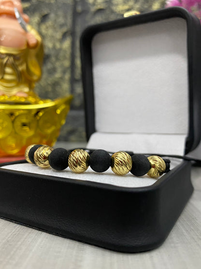 Pulsera 6 balines #6 tipo oro