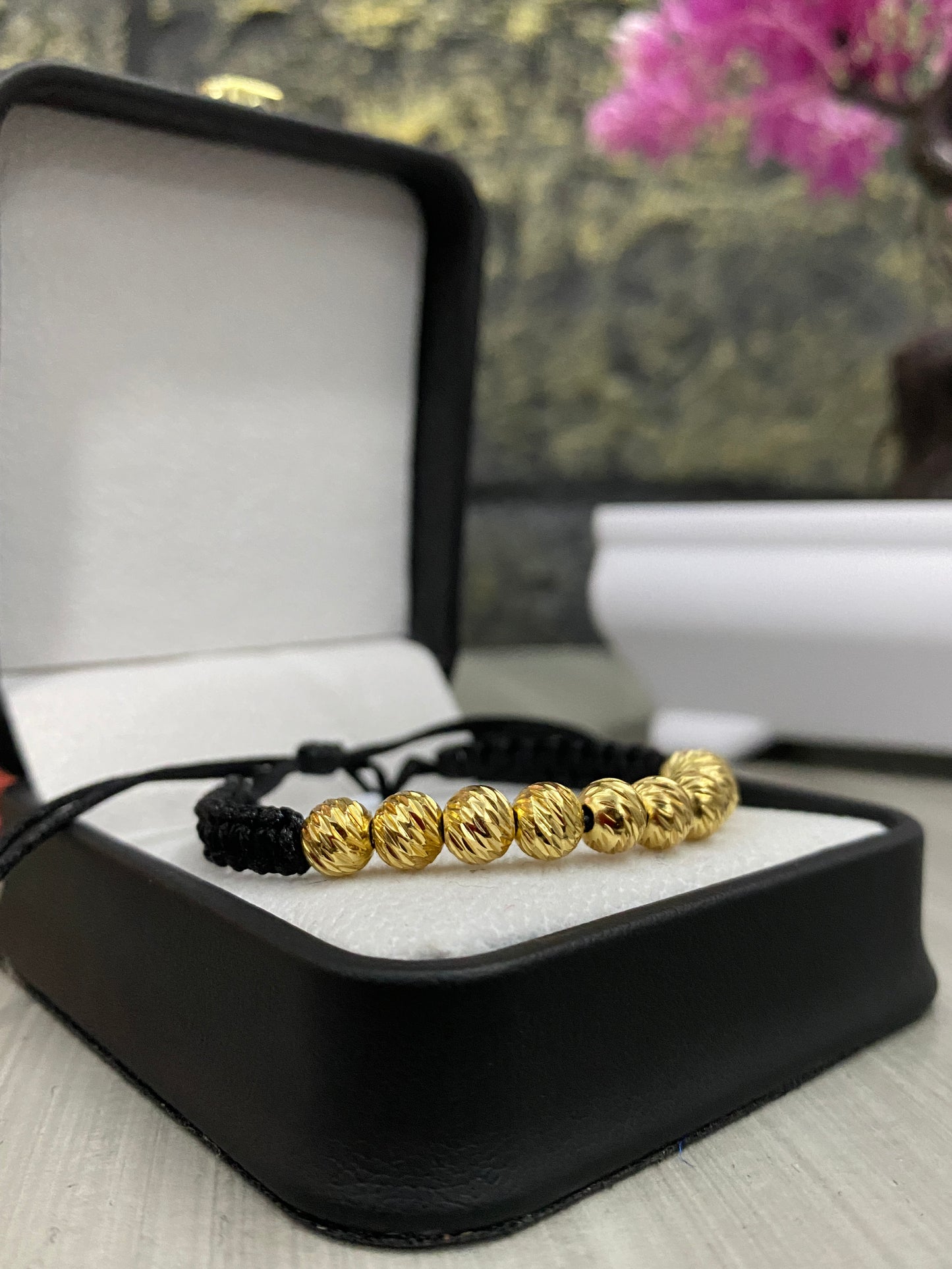 Pulsera 11 balines #6 tipo oro