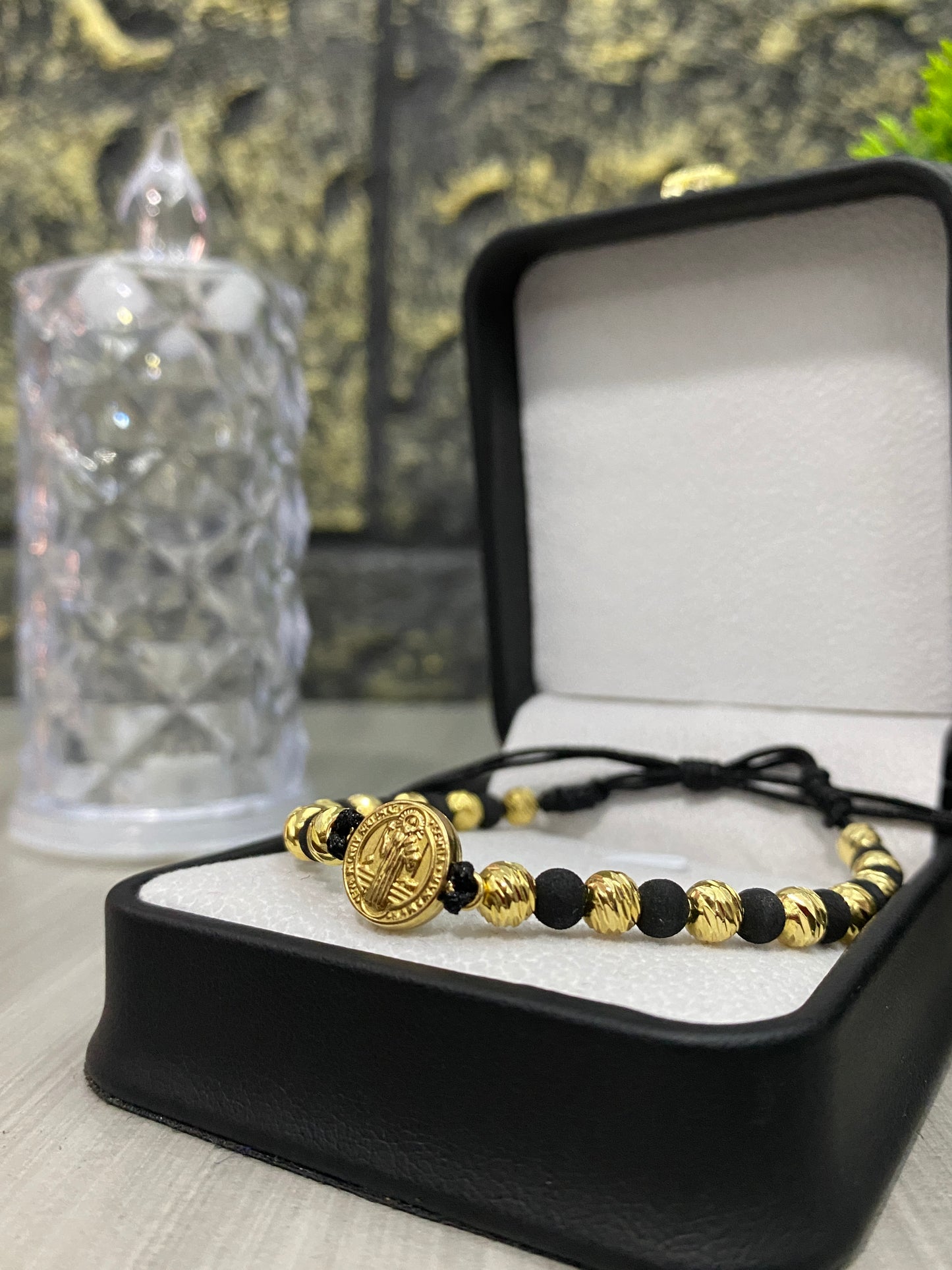 Pulsera San Benito 16 balines #5 diamantados